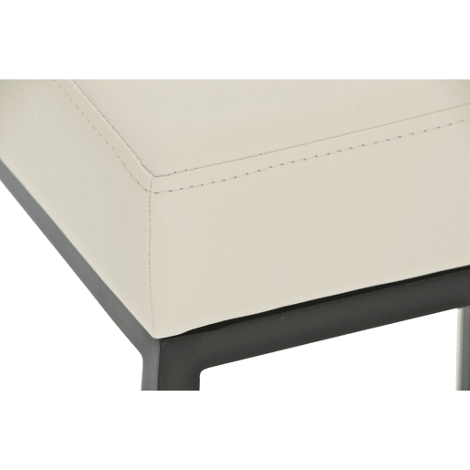 Set De 2 Taburetes Montreal ~ Altura 80 cm Simil cuero Crema 37X37X80 cm