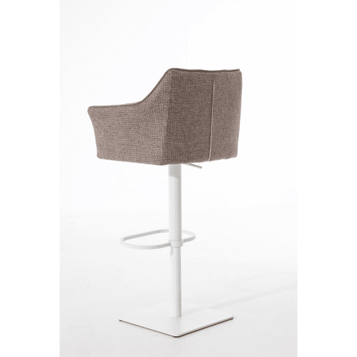 Taburete de bar Damaso con tapizado de tela Marrón tierra 45X64X88 cm