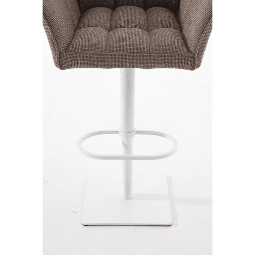 Taburete de bar Damaso con tapizado de tela Marrón tierra 45X64X88 cm