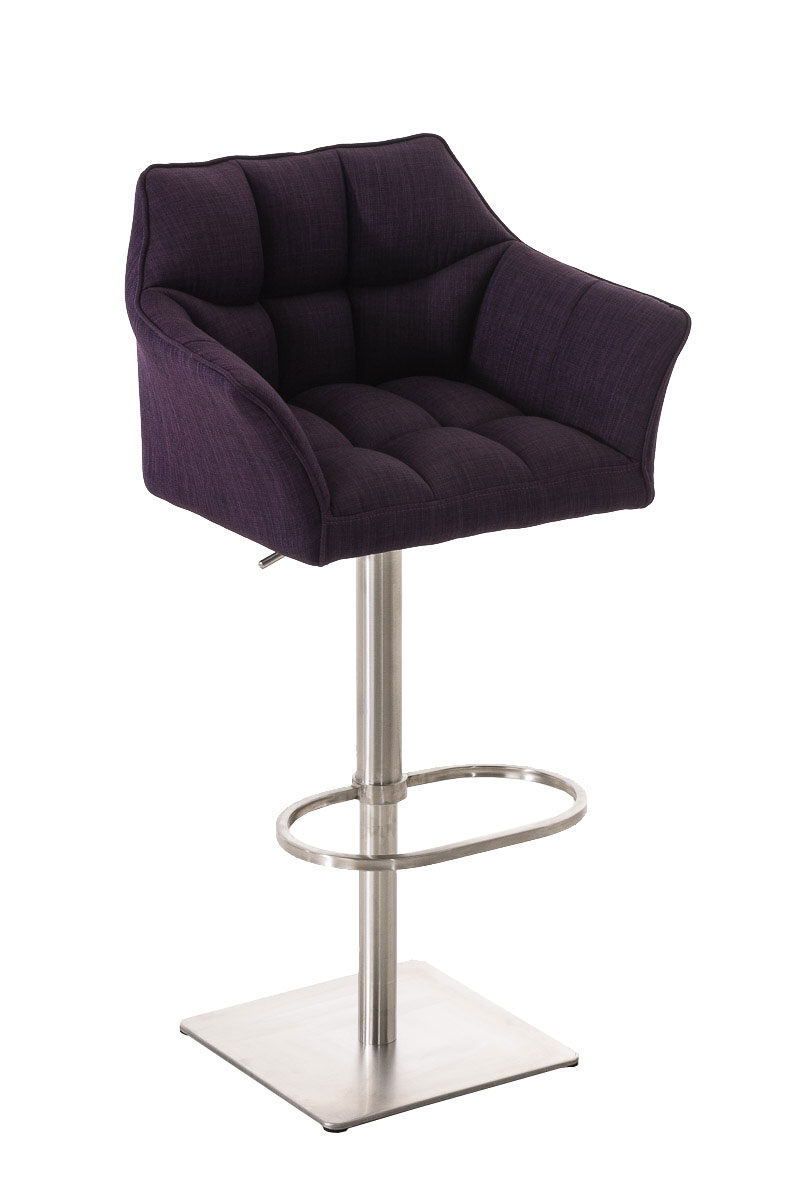 Taburete de bar damaso en tela 45x64x88-113 cm