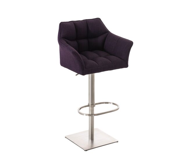 Taburete de bar damaso en tela 45x64x88-113 cm