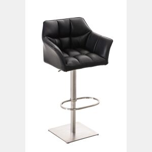 Taburete de bar Damaso con tapizado de polipiel Simil cuero Negro 45X64X88 cm