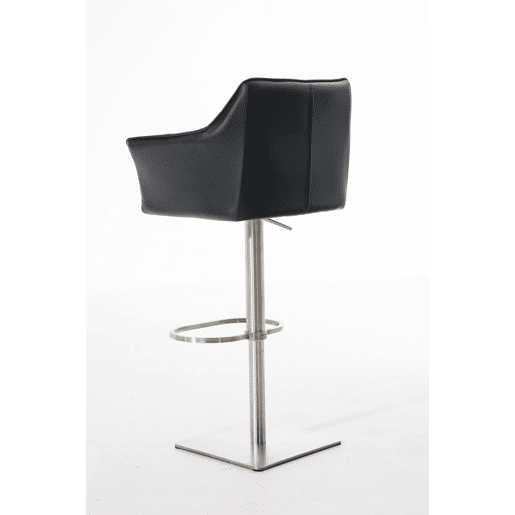 Taburete de bar Damaso con tapizado de polipiel Simil cuero Negro 45X64X88 cm