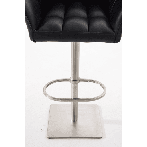 Taburete de bar Damaso con tapizado de polipiel Simil cuero Negro 45X64X88 cm