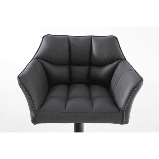 Taburete de bar Damaso con tapizado de polipiel Simil cuero Gris 45X64X88 cm