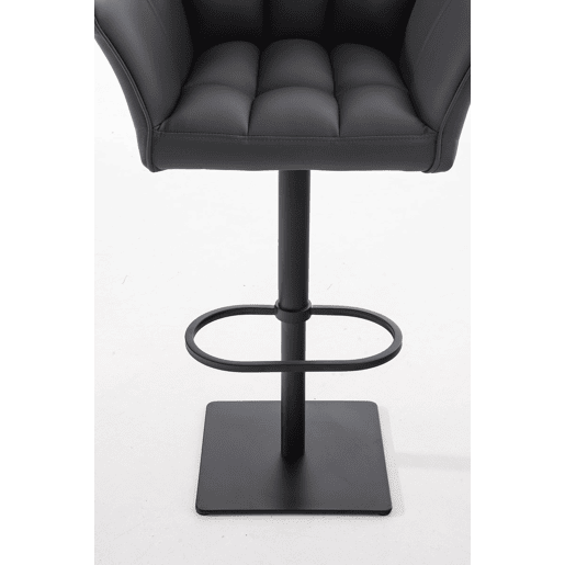 Taburete de bar Damaso con tapizado de polipiel Simil cuero Gris 45X64X88 cm