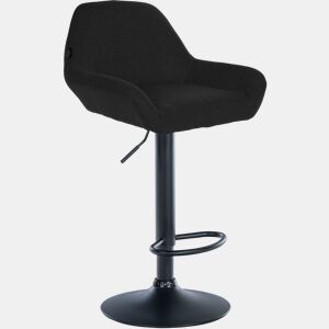 Taburete de barra Braga tapizado Tela Negro 52X51X89 cm