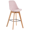 Taburete Metz En Terciopelo Rosado 56X48X112 cm