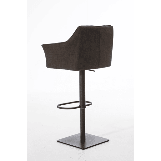 Taburete de bar Damaso con tapizado de tela Marrón 45X64X88 cm