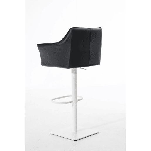 Taburete de bar Damaso con tapizado de polipiel Simil cuero Negro 45X64X88 cm