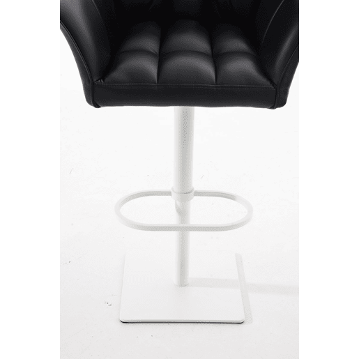Taburete de bar Damaso con tapizado de polipiel Simil cuero Negro 45X64X88 cm