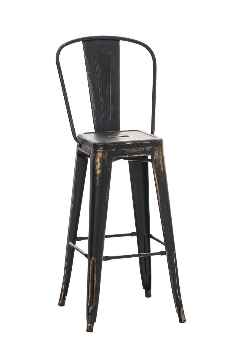 Taburete industrial aiden de metal pulverizado 52x44x115 cm
