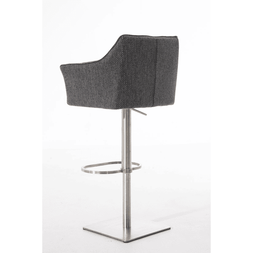 Taburete de bar Damaso con tapizado de tela Gris titanio 45X64X88 cm