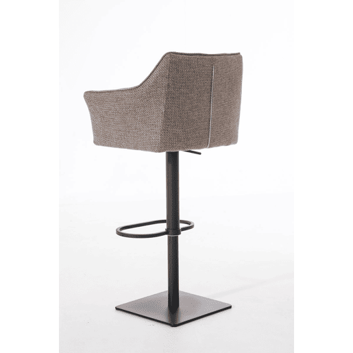 Taburete de bar Damaso con tapizado de tela Marrón tierra 45X64X88 cm