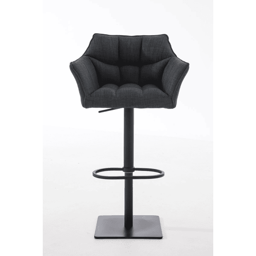 Taburete de bar Damaso con tapizado de tela Gris oscuro 45X64X88 cm
