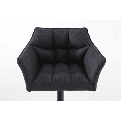 Taburete de bar Damaso con tapizado de tela Gris oscuro 45X64X88 cm