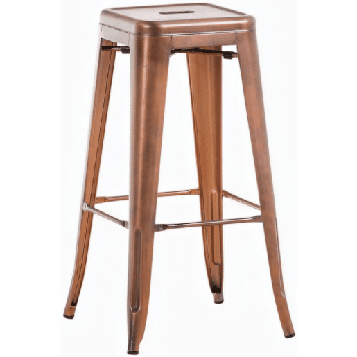 Taburete de bar Joshua Metal Cobre 43X43X76 cm