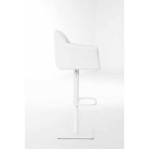Taburete de bar Damaso con tapizado de polipiel Simil cuero Crema 45X64X88 cm