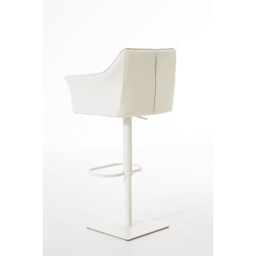 Taburete de bar Damaso con tapizado de polipiel Simil cuero Crema 45X64X88 cm