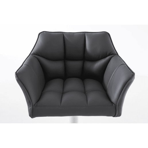 Taburete de bar Damaso con tapizado de polipiel Simil cuero Gris 45X64X88 cm