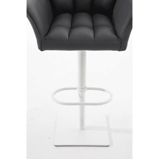 Taburete de bar Damaso con tapizado de polipiel Simil cuero Gris 45X64X88 cm