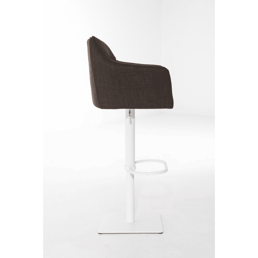Taburete de bar Damaso con tapizado de tela Marrón 45X64X88 cm