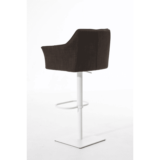 Taburete de bar Damaso con tapizado de tela Marrón 45X64X88 cm