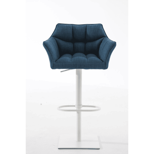 Taburete de bar Damaso con tapizado de tela Azul 45X64X88 cm