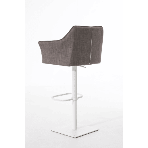 Taburete de bar Damaso con tapizado de tela Gris 45X64X88 cm