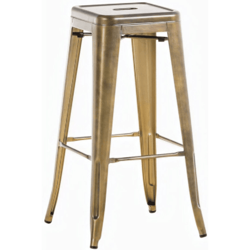 Taburete de bar Joshua Metal Dorado 43X43X76 cm