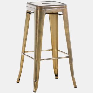 Taburete de bar Joshua Metal Dorado 43X43X76 cm