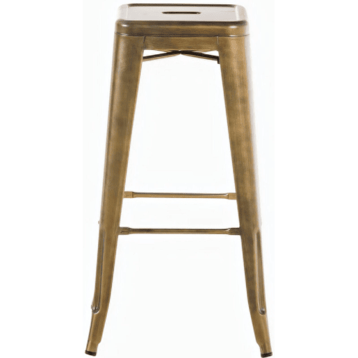 Taburete de bar Joshua Metal Dorado 43X43X76 cm