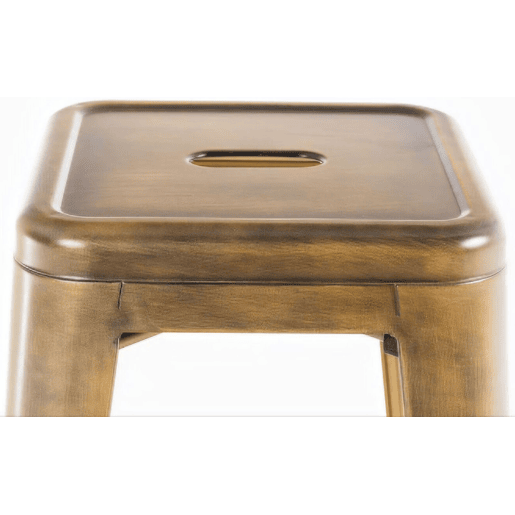 Taburete de bar Joshua Metal Dorado 43X43X76 cm