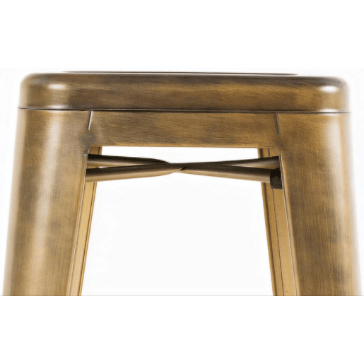 Taburete de bar Joshua Metal Dorado 43X43X76 cm