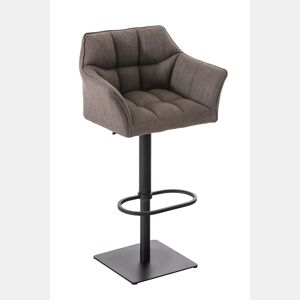 Taburete de bar Damaso con tapizado de tela Gris 45X64X88 cm