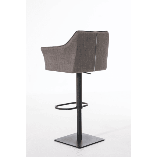 Taburete de bar Damaso con tapizado de tela Gris 45X64X88 cm