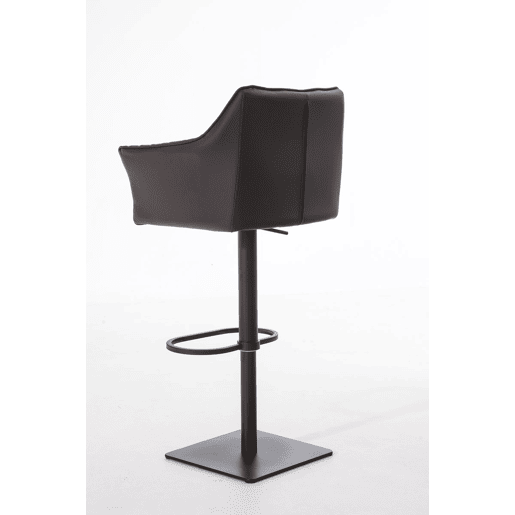 Taburete de bar Damaso con tapizado de polipiel Simil cuero Marrón 45X64X88 cm
