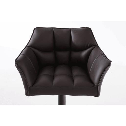 Taburete de bar Damaso con tapizado de polipiel Simil cuero Marrón 45X64X88 cm