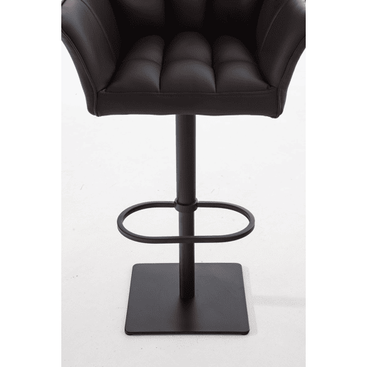 Taburete de bar Damaso con tapizado de polipiel Simil cuero Marrón 45X64X88 cm