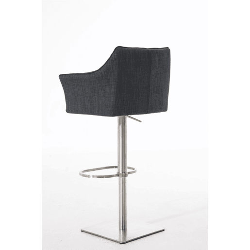 Taburete de bar Damaso con tapizado de tela Gris oscuro 45X64X88 cm