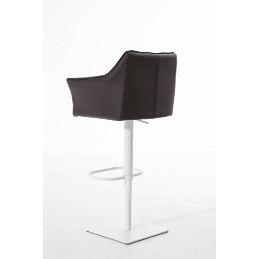 Taburete de bar Damaso con tapizado de polipiel Simil cuero Marrón 45X64X88 cm