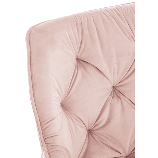 Set de 4 sillas Tanna de salón en terciopelo Rosado 62X58X83 cm