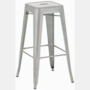 Taburete de bar Joshua Metal Plateado 43X43X76 cm
