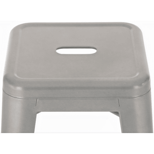 Taburete de bar Joshua Metal Plateado 43X43X76 cm