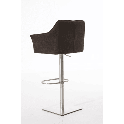 Taburete de bar Damaso con tapizado de tela Marrón 45X64X88 cm