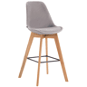 Taburete Metz En Terciopelo Gris 56X48X112 cm