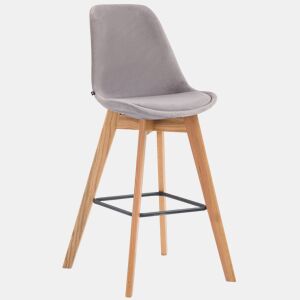 Taburete Metz En Terciopelo Gris 56X48X112 cm