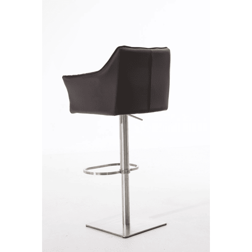 Taburete de bar Damaso con tapizado de polipiel Simil cuero Marrón 45X64X88 cm