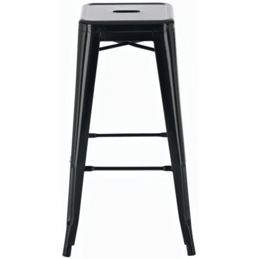 Taburete de bar Joshua Metal Negro 43X43X76 cm