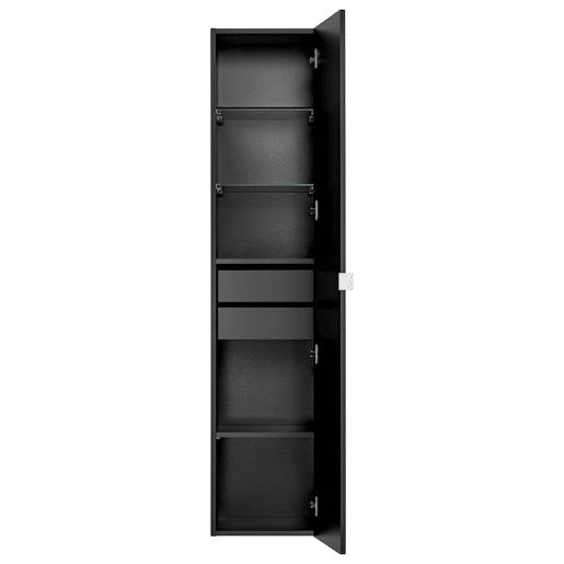 Conjunto móvel lavatório simples 60cm e coluna Eros Preto